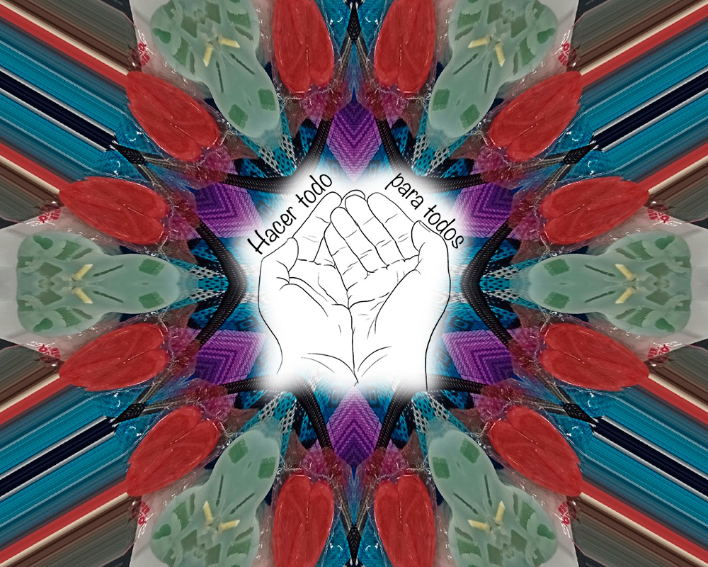 Logo Asamblea 2024 sobre fondo simétrico